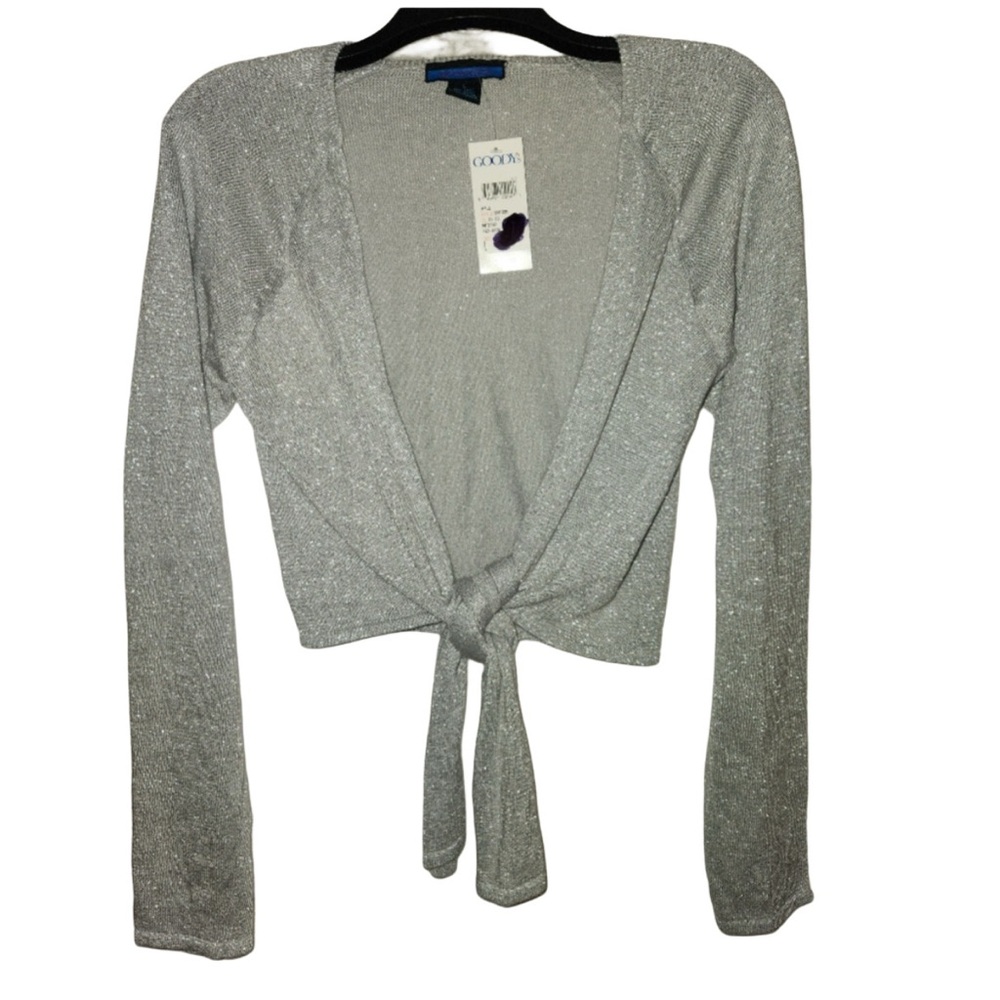 NWT Spunky Sparkling Silver Sweater size Large